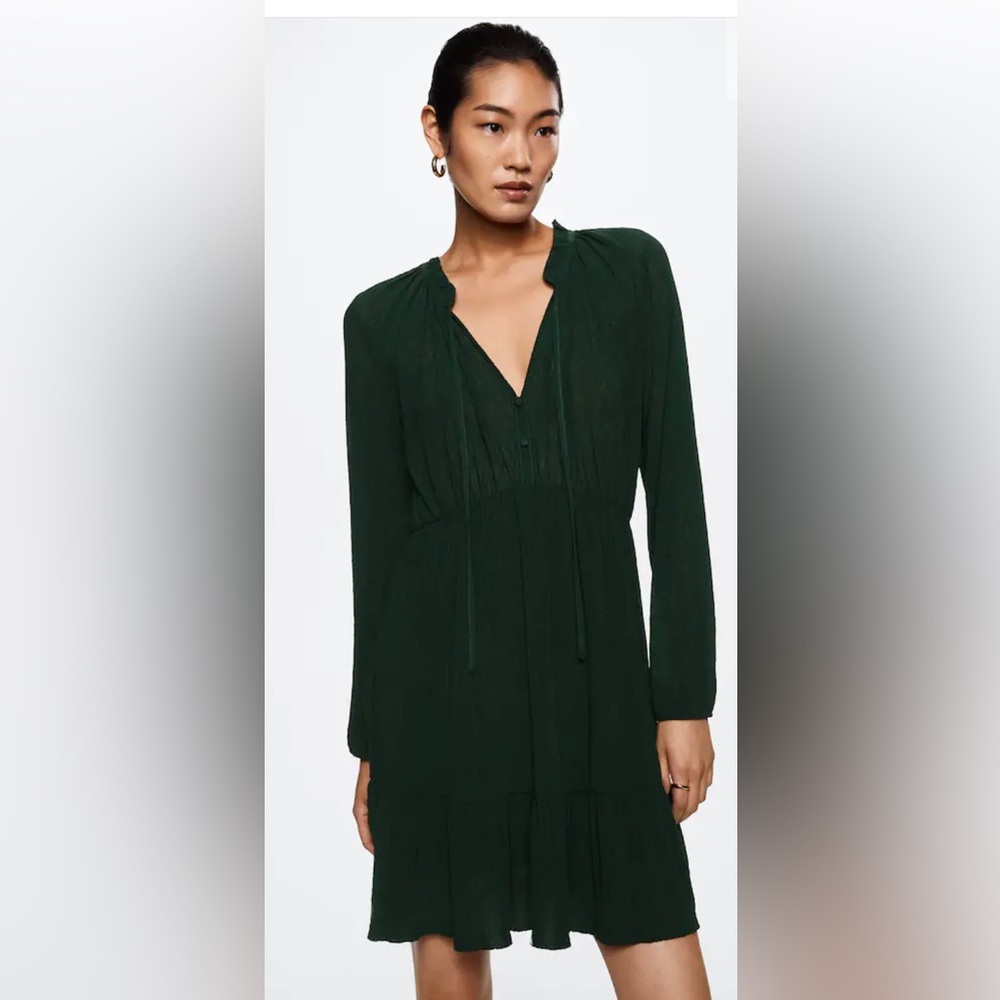 Mango Textured Short Dress - Size Small, 4